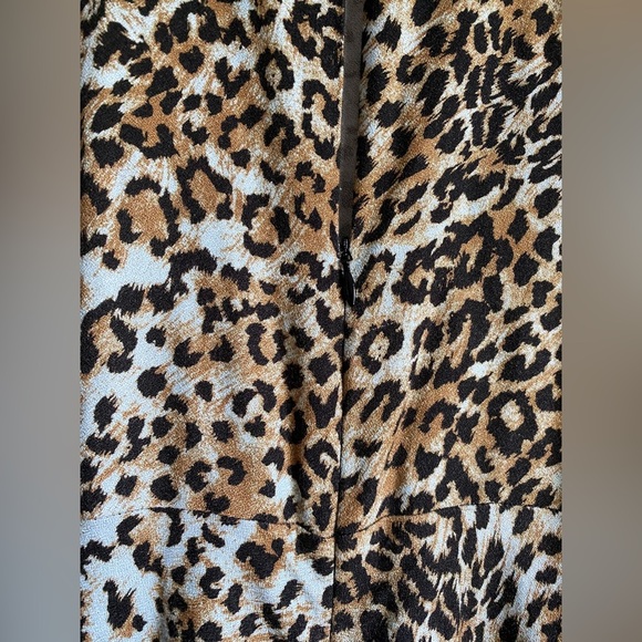 Ragdoll Leopard Animal Print Long Sleeve Midi Dress Safari Hipster Boho Western - Picture 7 of 9